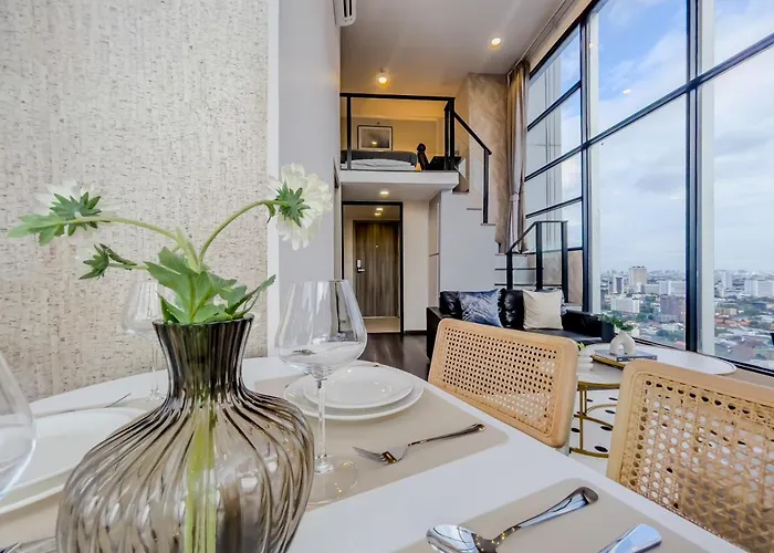 Holiday home Duplex Near Bts L Rooftop Pool L Skyline L Sontana Bangkok